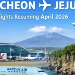 Incheon Airport to Resume Jeju Island Flights in April 2026, Strengthening South Korea’s Domestic Connectivity