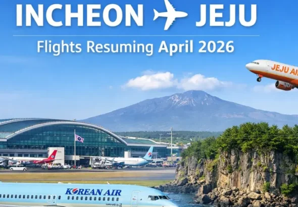 Incheon Airport to Resume Jeju Island Flights in April 2026, Strengthening South Korea’s Domestic Connectivity