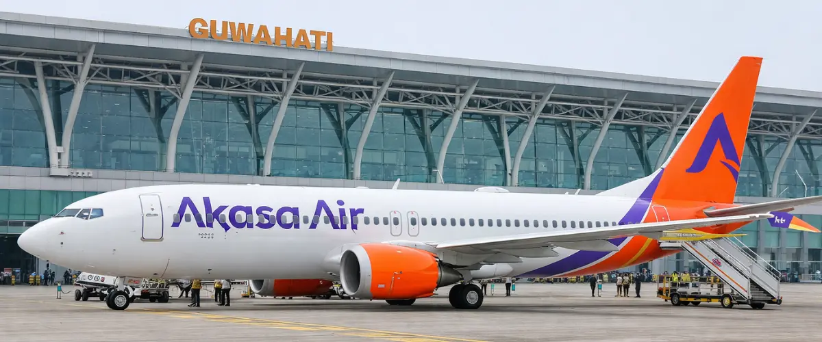 Akasa Air Becomes First Airline to Operate from New Terminal at Guwahati Airport